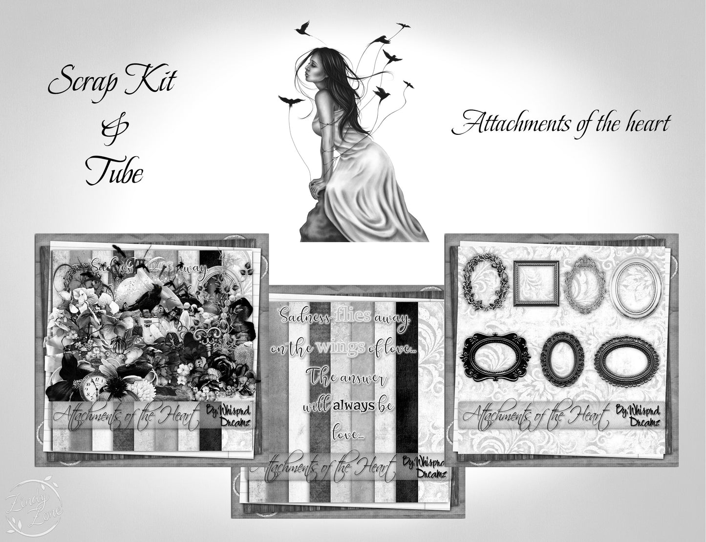 Attachments of the heart - Scrap Kit and Tube Pack