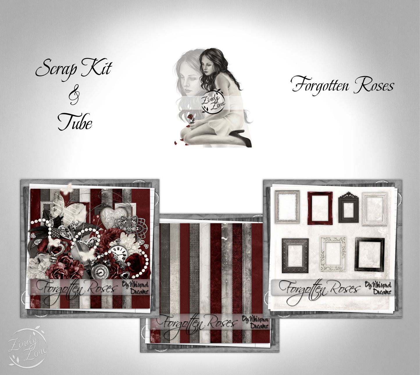 Forgotten Roses - Scrap Kit and Tube Pack