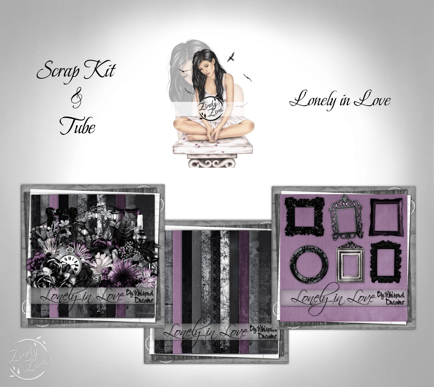Lonely in love - Scrap Kit and Tube Pack