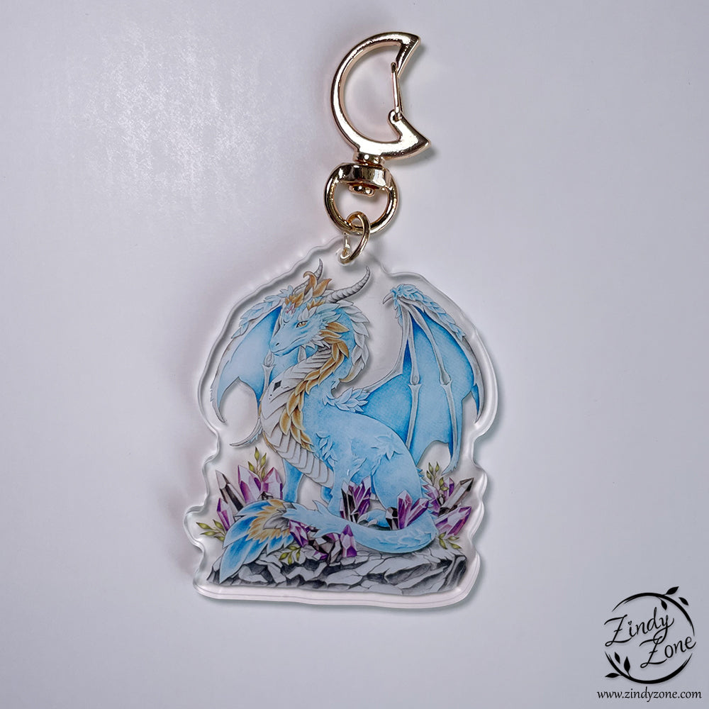 Moon Dragon Keyring