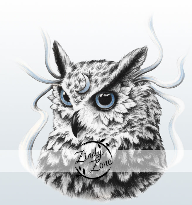 Moon Spirit Owl Tube