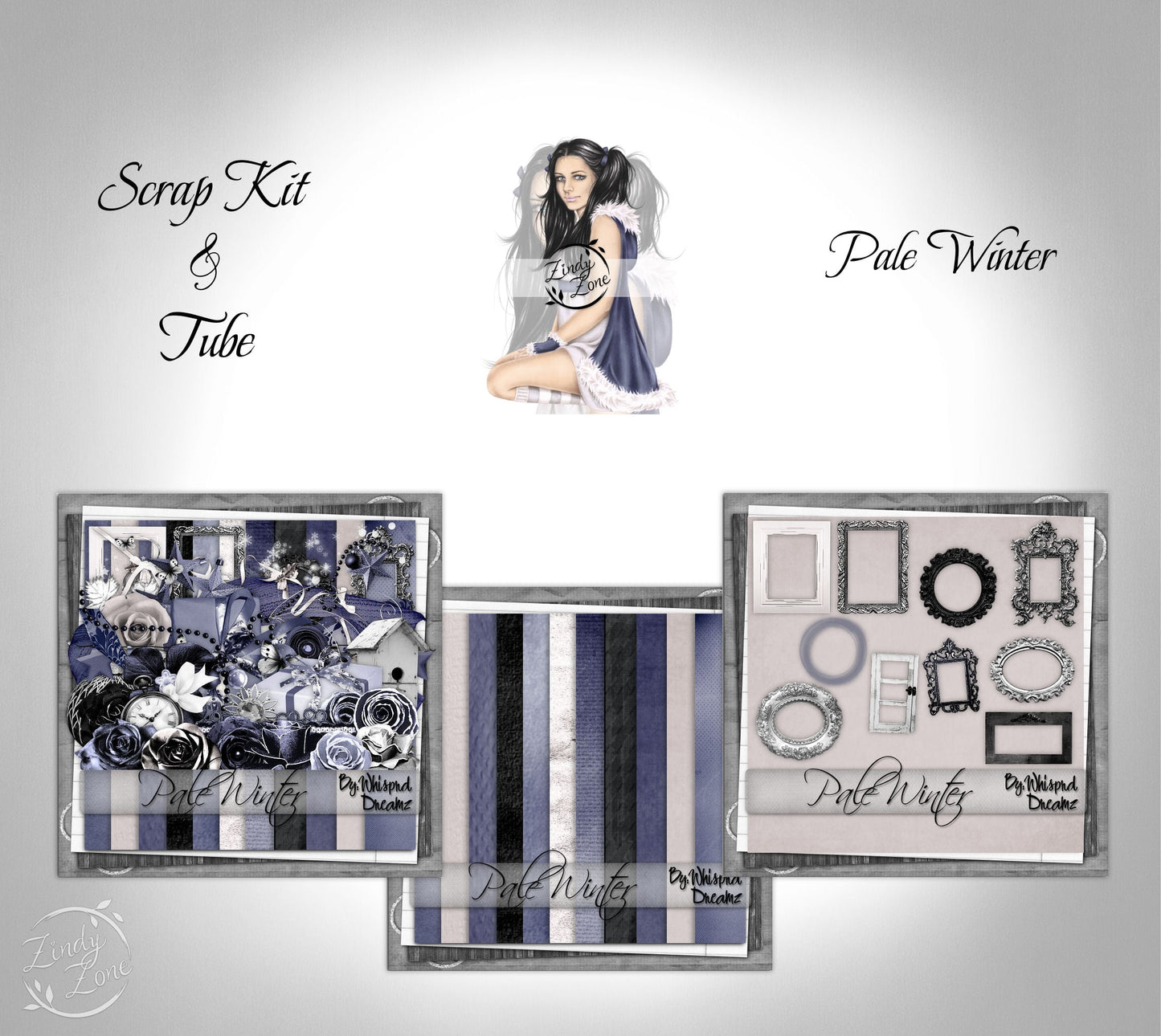 Pale Winter - Scrap Kit and Tube Pack