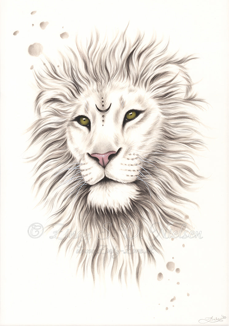 Spirit Lion Drawing Original Artwork