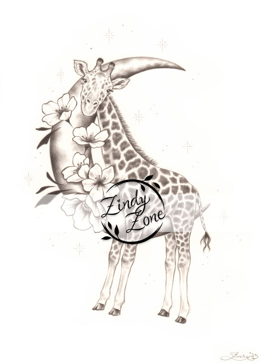 Stuck on the moon Giraffe Tube