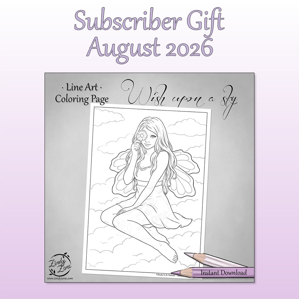 Subscriber Gift Coloring Page August 2026