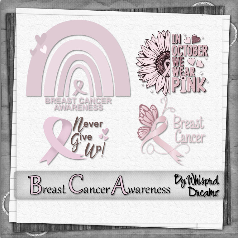 Breast Cancer Awareness Scrap Kit
