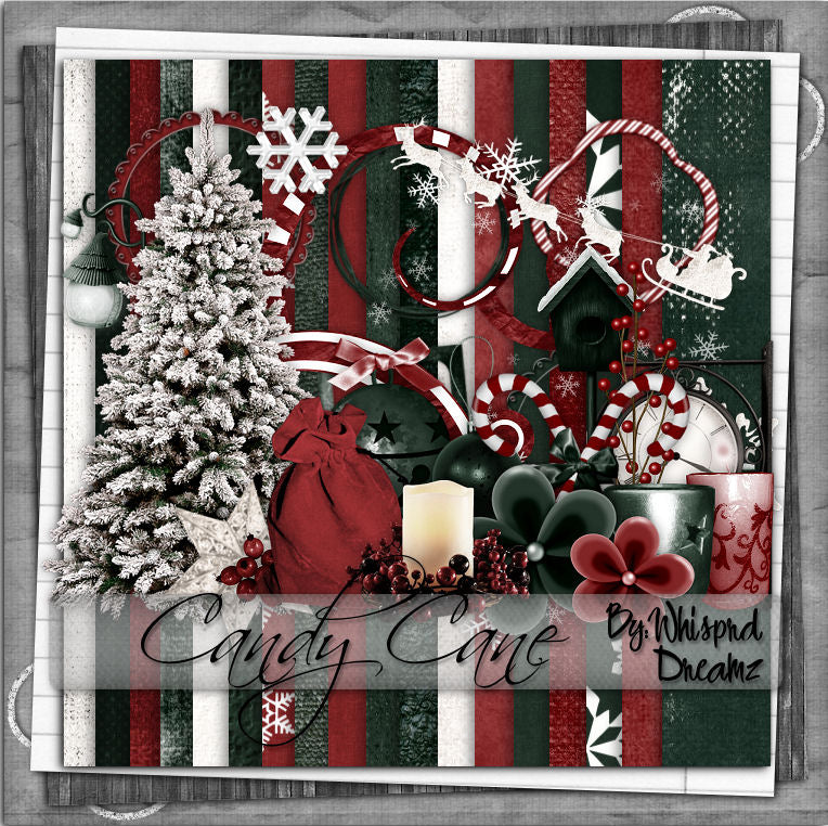Candy Cane Scrap Kit