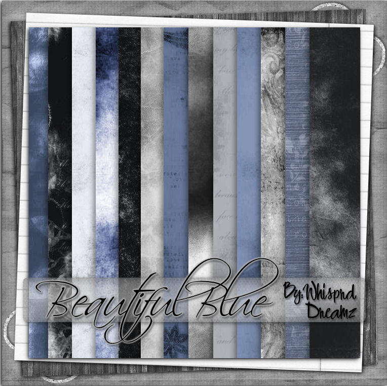 Beautiful Blue Scrap Kit