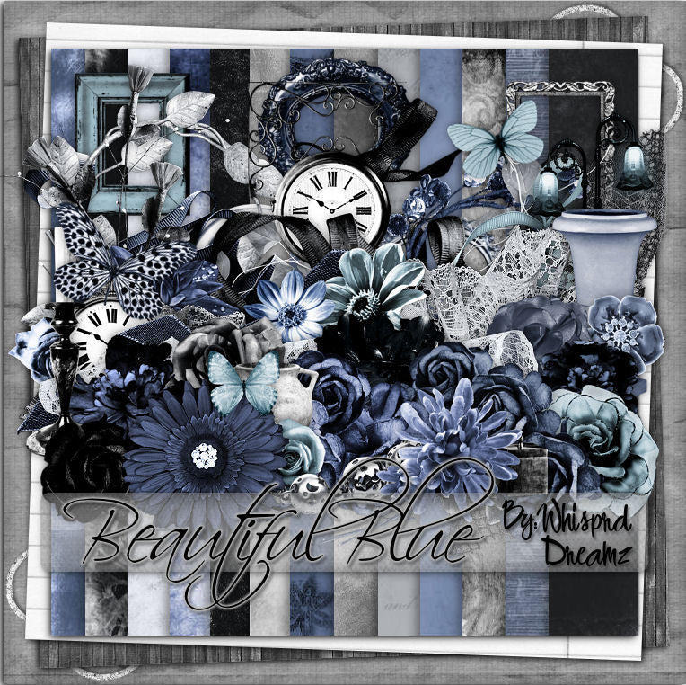 Beautiful Blue Scrap Kit