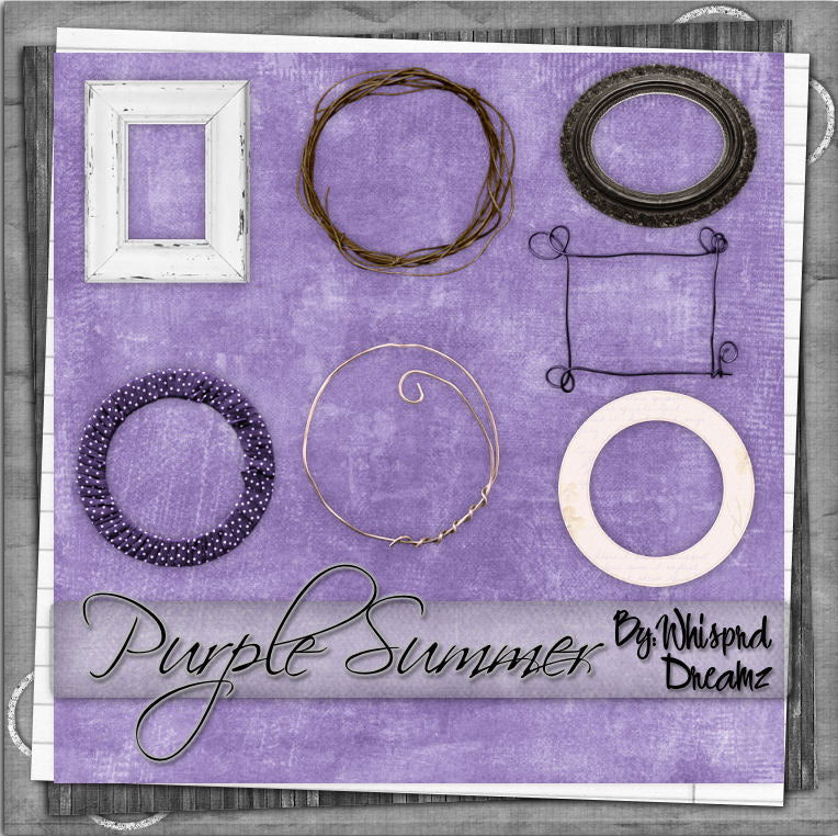 Purple Summer Scrap Kit