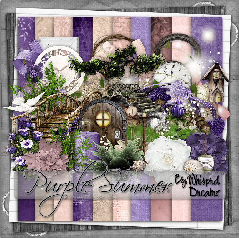 Purple Summer Scrap Kit
