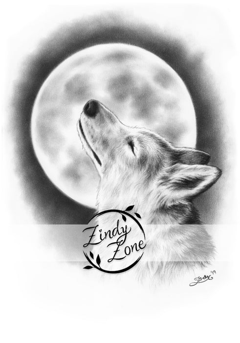 Winter Moon Wolf Tube