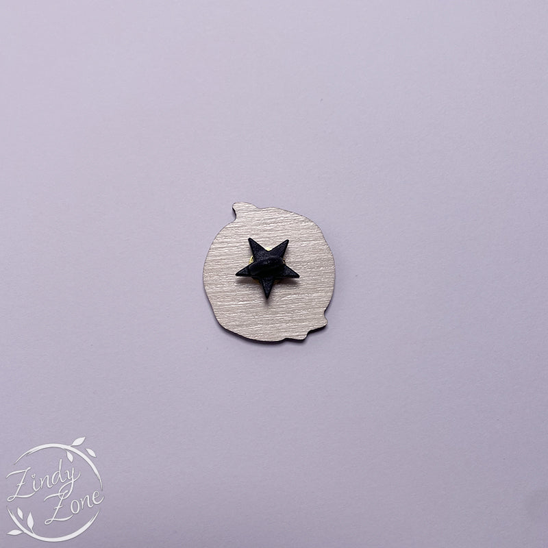 Yin Yang Cats Wood Pin