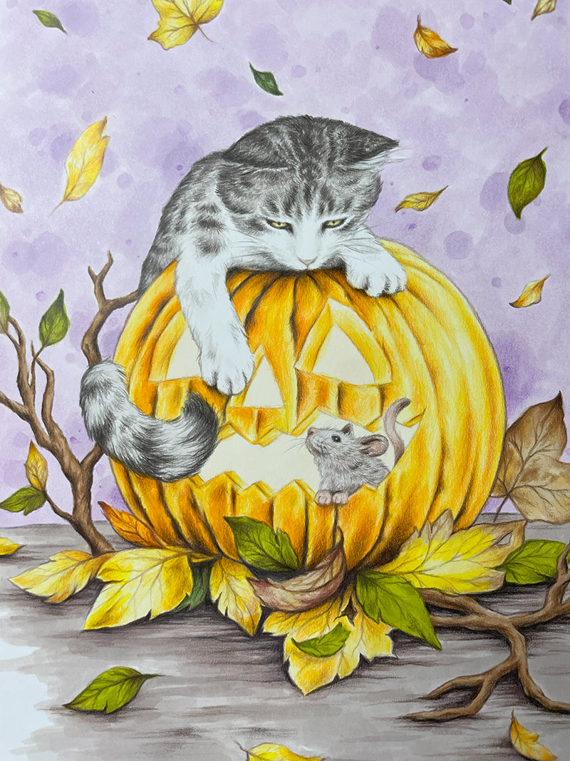 A Playful Halloween Original Artwork