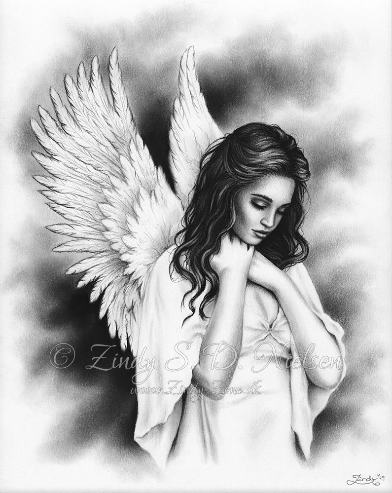 Angel of peace Drawing Original Artwork