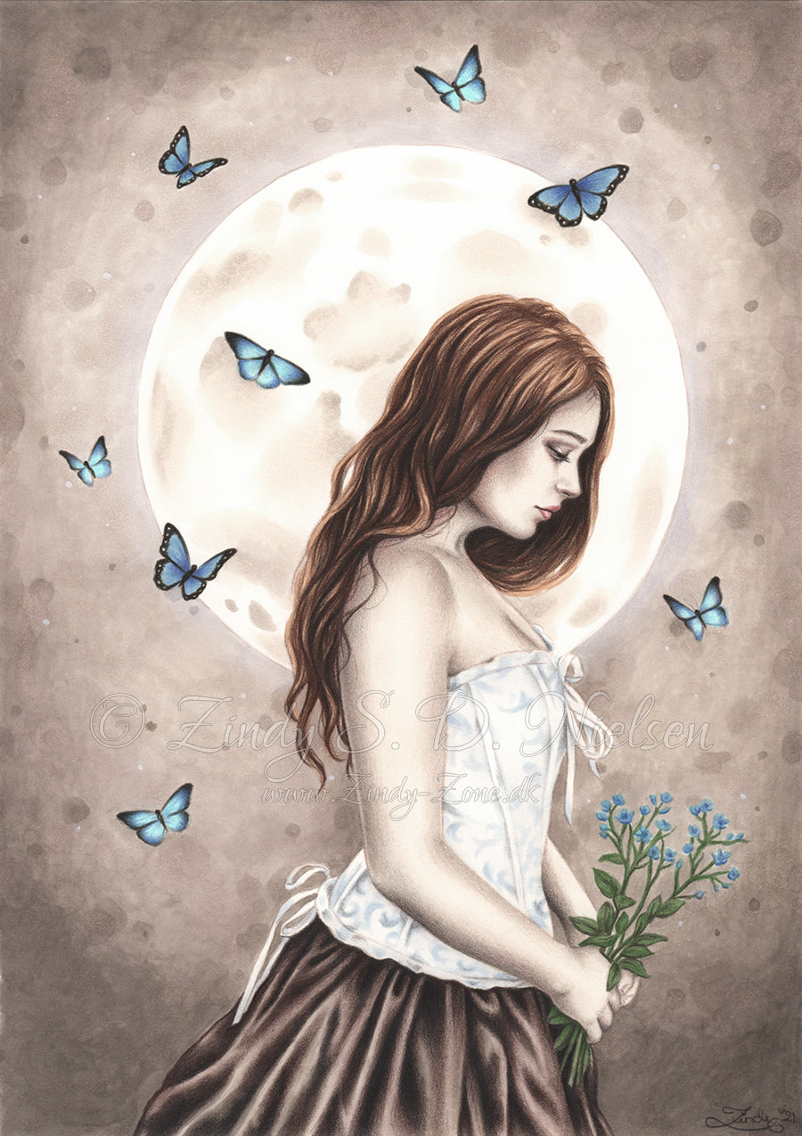 Blissful Night Drawing Original Artwork