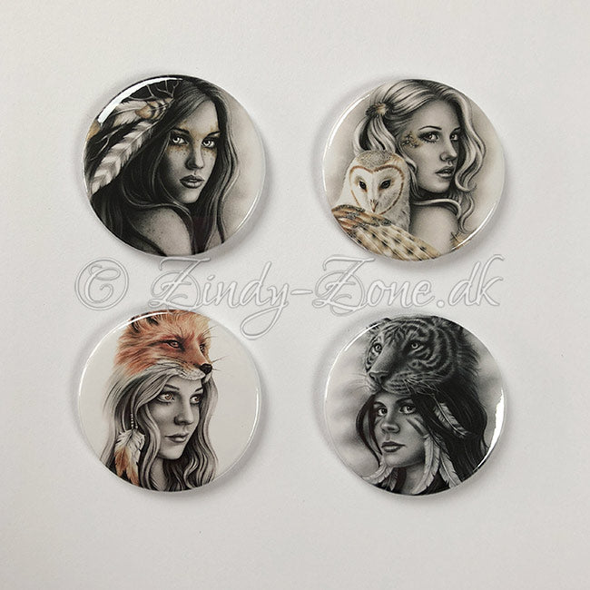 Girls and Spirit Animals Magnet Pack