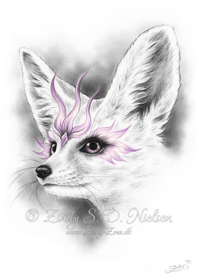 Crystal Spirit Fennec Fox Original Artwork