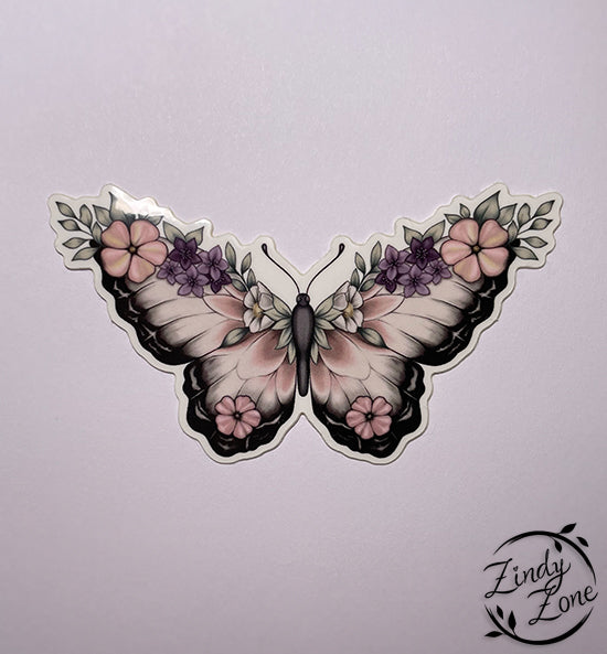 Summer Flower Butterfly Sticker