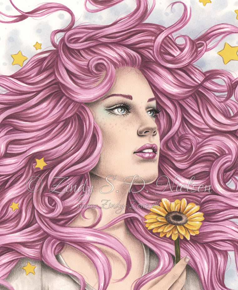 Happy Dreamer Drawing Original Artwork