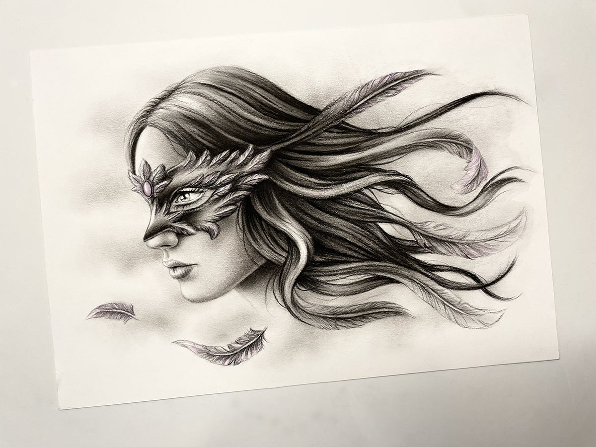 Masked Girl Original Artwork