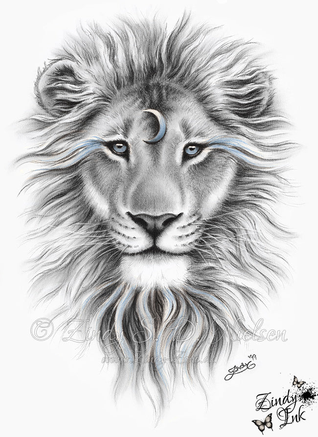 Moon Spirit Lion Original Artwork