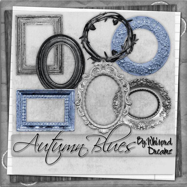 Autumn Blues Scrap Kit