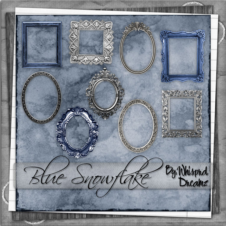 Blue Snowflake Scrap Kit