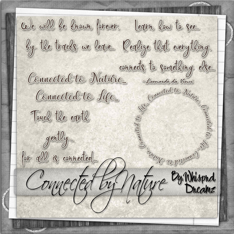Connected by nature Scrap Kit