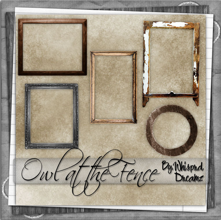 Owl at the fence Scrap Kit