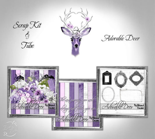 Adorable Deer - Scrap Kit and Tube Pack