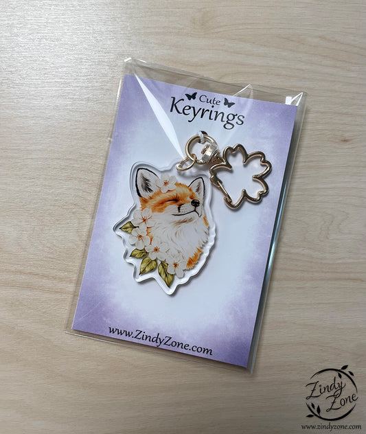 Blossom Fox - Forest Animals Keyring