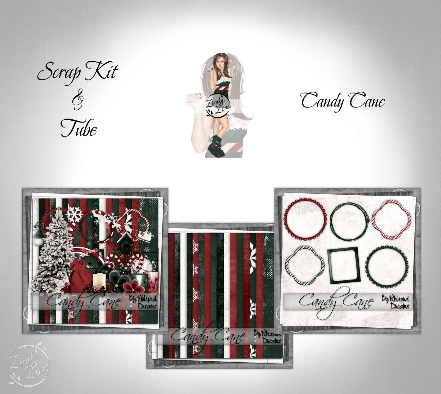 Candy Cane - Scrap Kit and Tube Pack