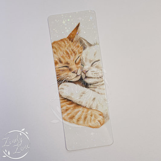 Cuddly Cats Glitter Bookmark