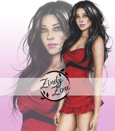 Girl in red Pinup Tube