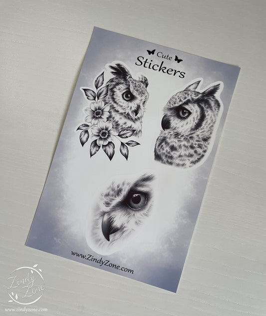 Owls Stickers Sheet - Matte