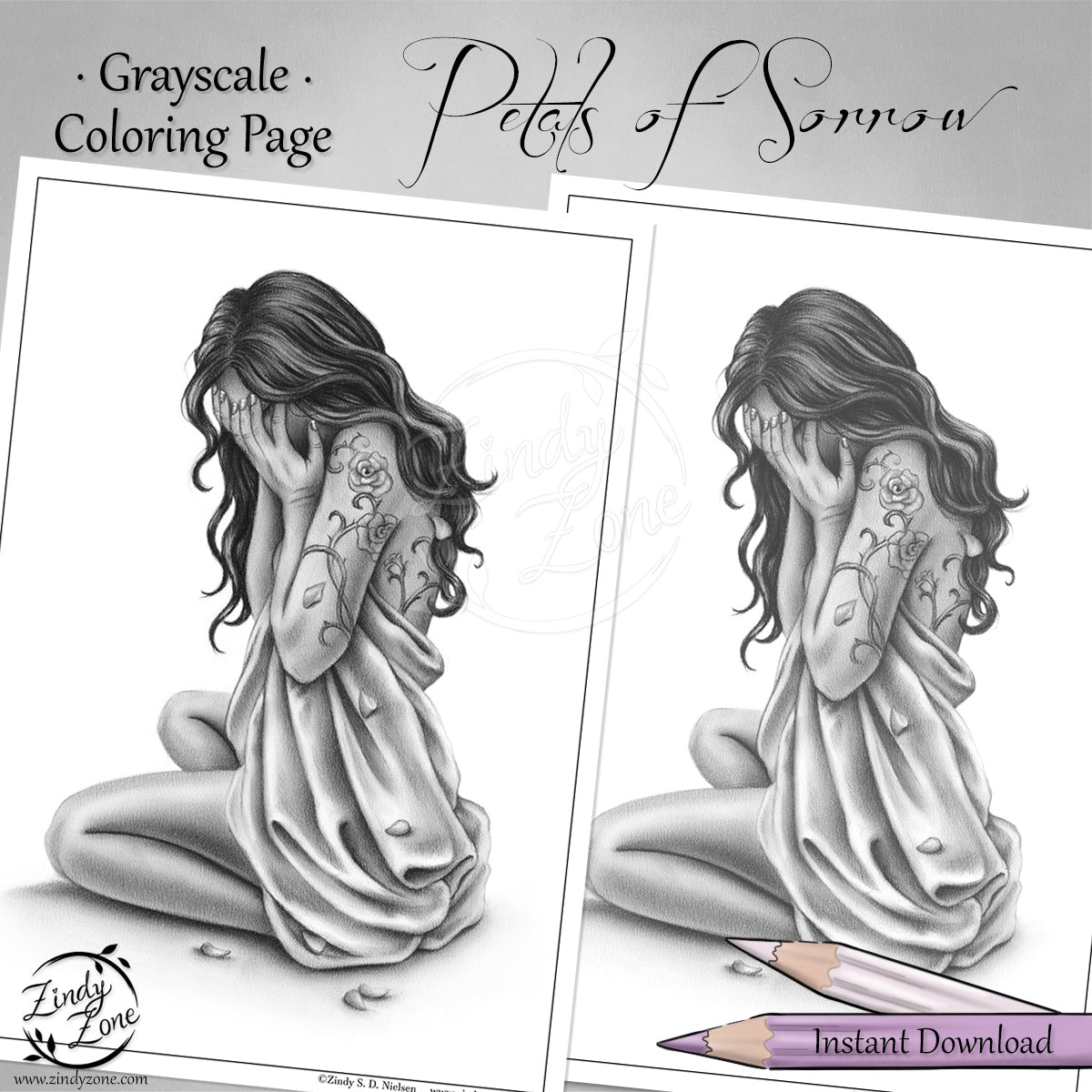 Petals of Sorrow Coloring Page