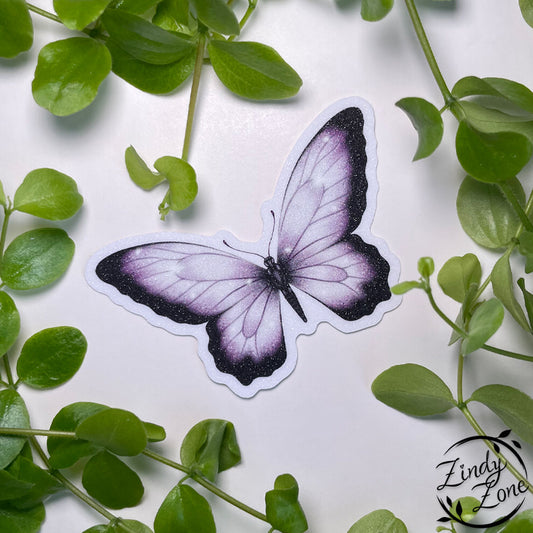 Purple and Black Glitter Sticker