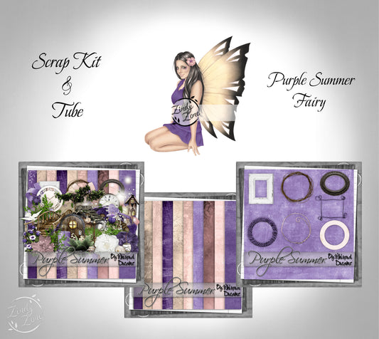 Purple Summer - Scrap Kit and Tube Pack