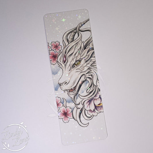 Spring Dragon Glitter Bookmark