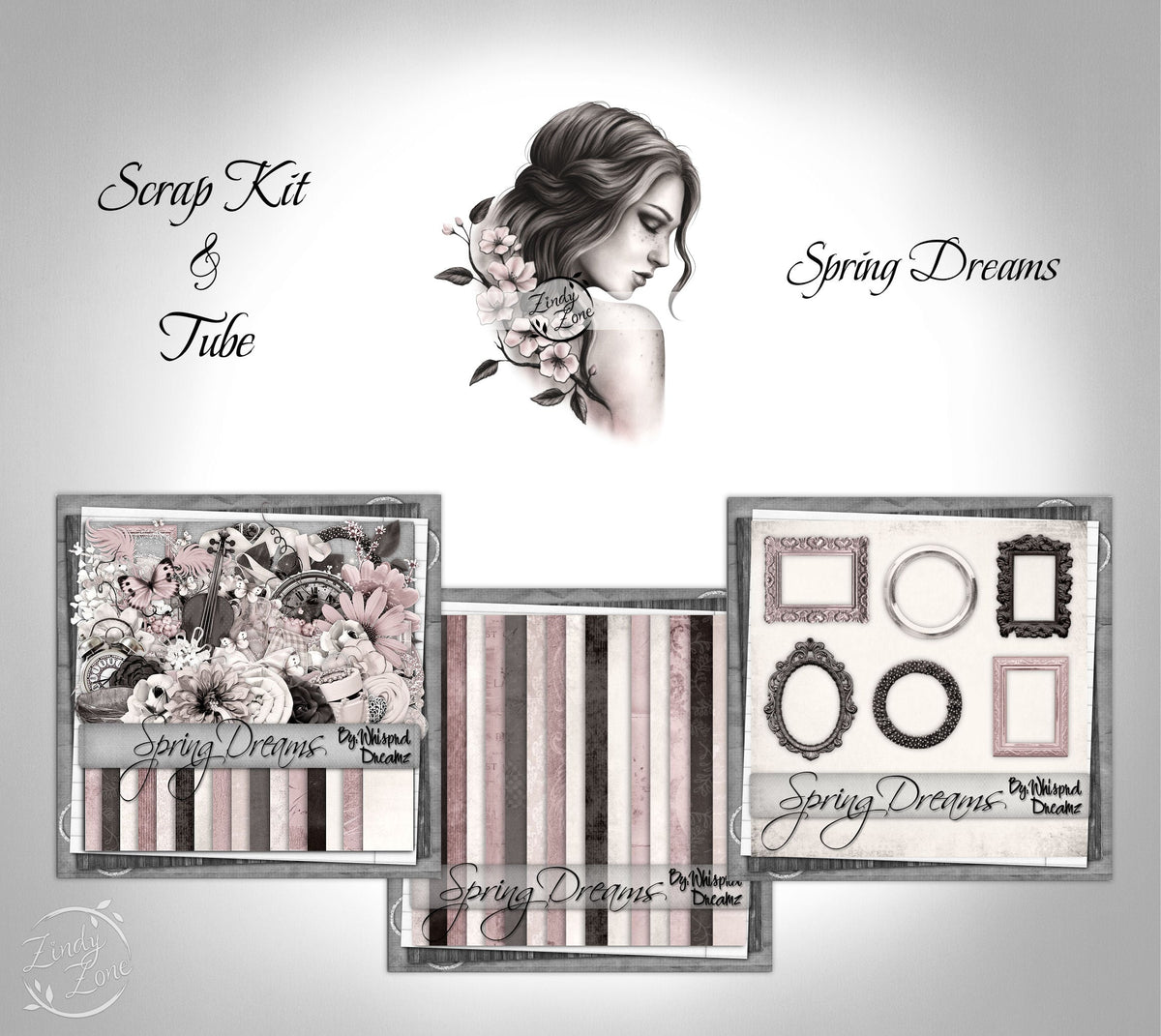 Spring Scrap Kit Spring Dreams Scrap Kit and Tube - ZindyZone