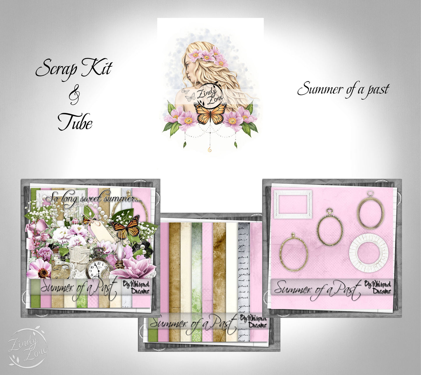 Summer of a past - Scrap Kit and Tube Pack