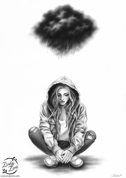 Under the dark sky Art Print