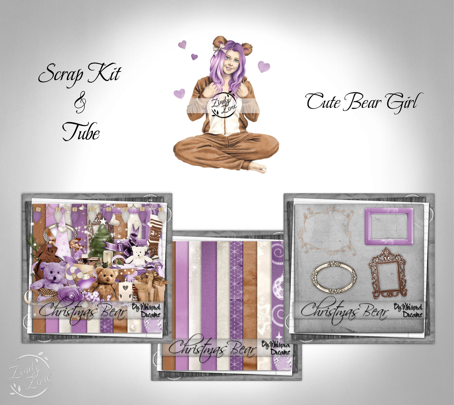 Christmas Bear - Scrap Kit and Tube Pack