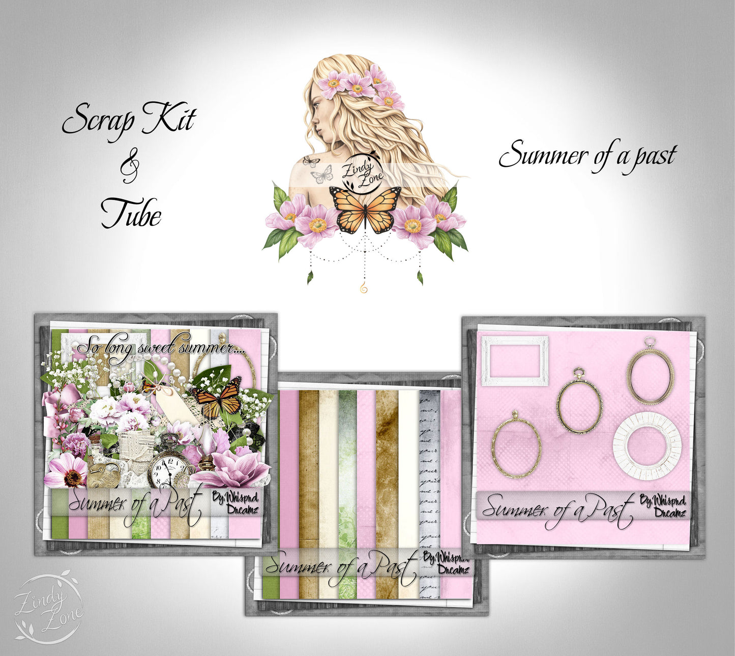 Summer of a past - Scrap Kit and Tube Pack