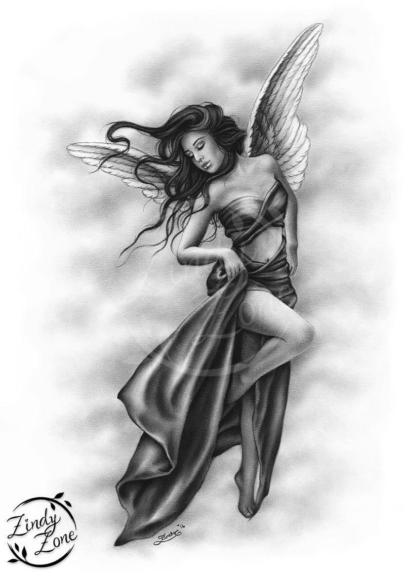 Above it all Angel Art Print