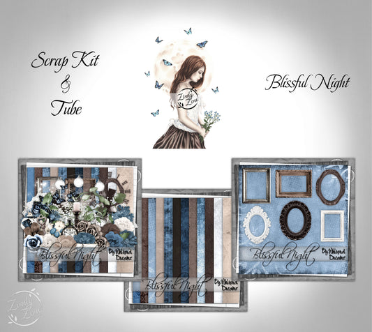 Blissful Night - Scrap Kit and Tube Pack
