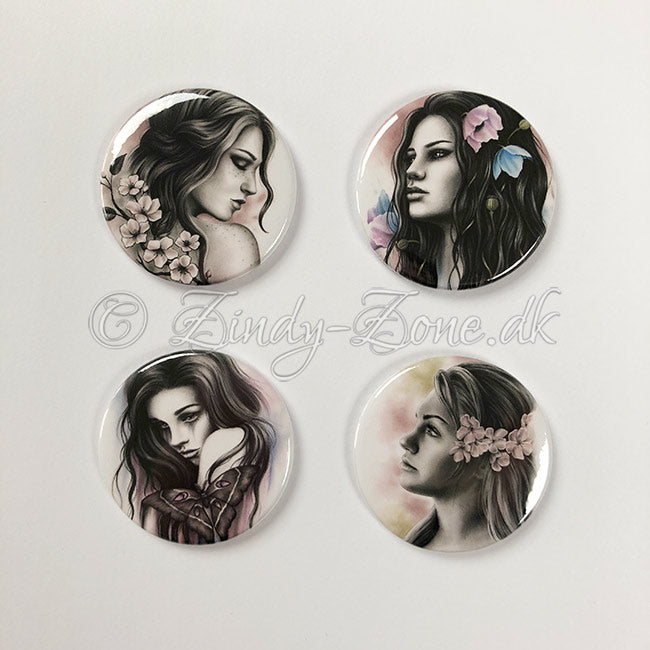 Girls and Flowers Magnet Pack