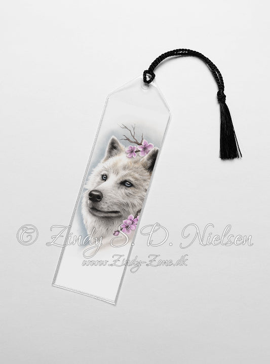 Cherry Blossom Wolf Bookmark