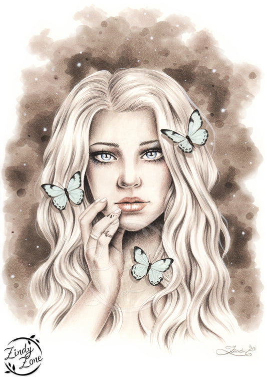Dreams of a butterfly Art Print